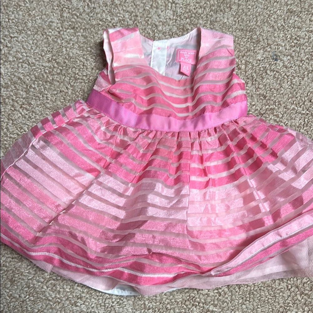 COPY - Place Pink Striped Kids Casual Dress